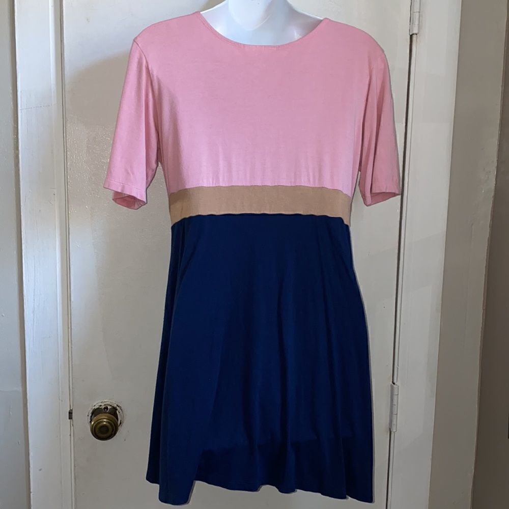 SOFT SURROUNDINGS Colorblock Split Front Tunic-S - Picture 3 of 5